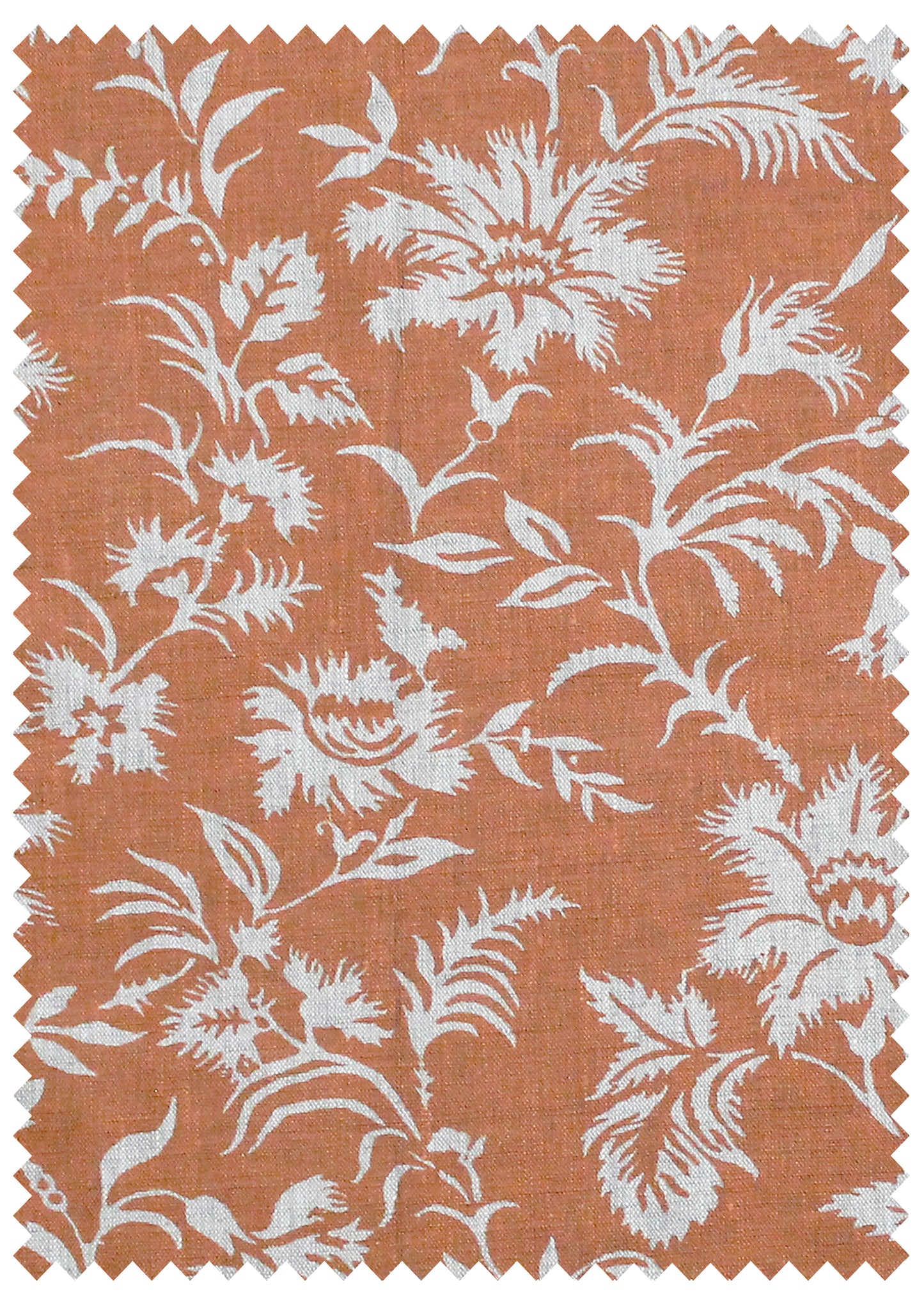 Clotilde Burnt Orange - Natural Linen Swatch