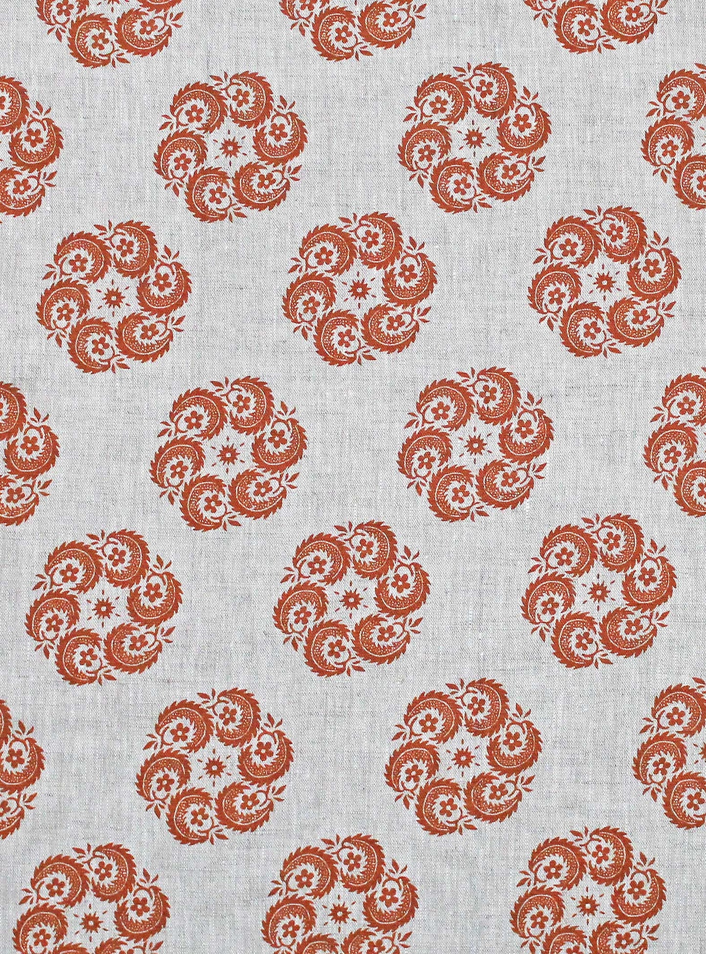 Bedoin Burnt Orange - Natural Linen