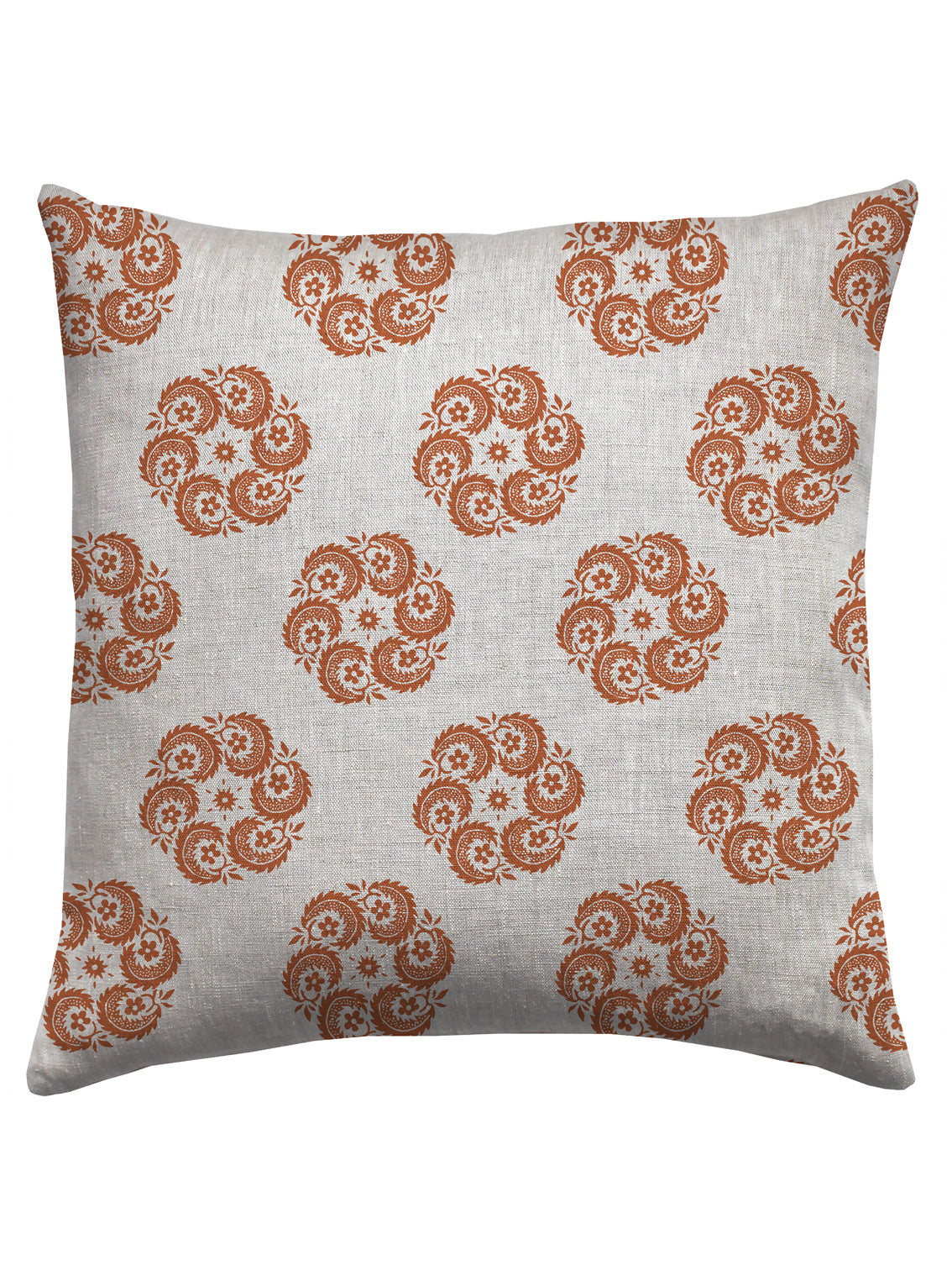 Bedoin Burnt Orange Square Cushion