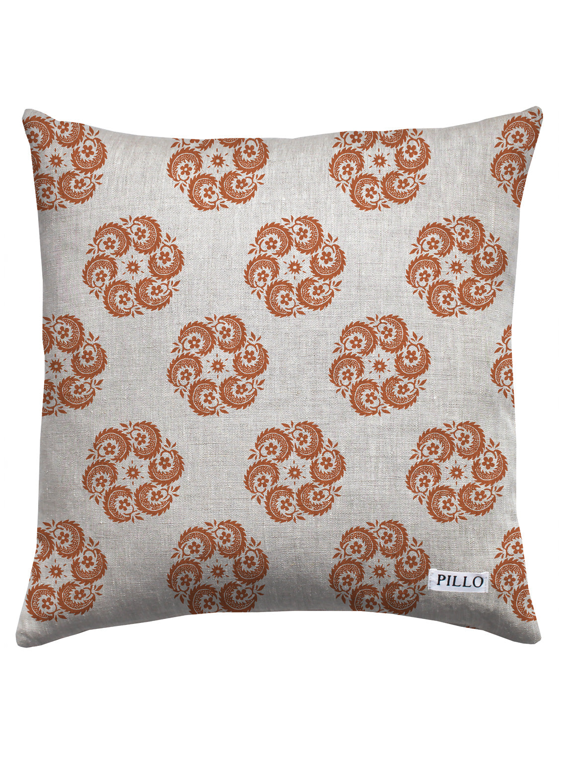 Bedoin Burnt Orange Square Cushion